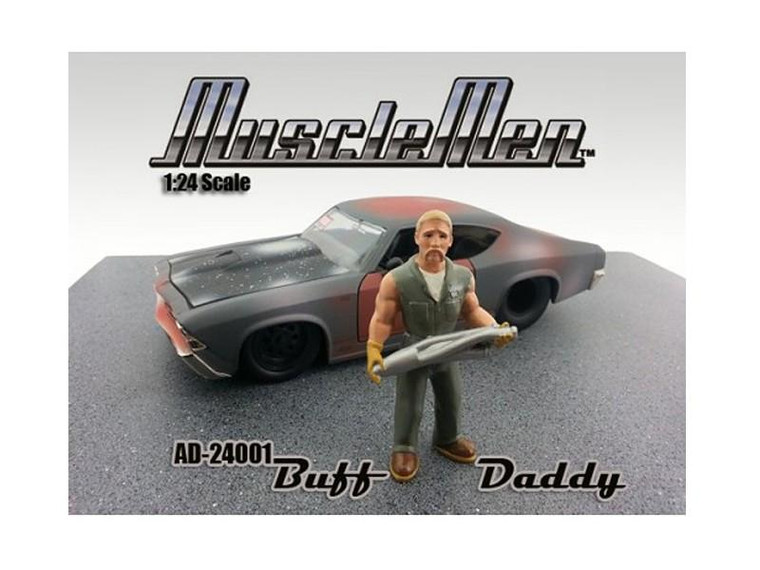 Musclemen Buff Daddy Figure For 1:24 Diecast Model Car By American Diorama (Pack Of 3) 24001