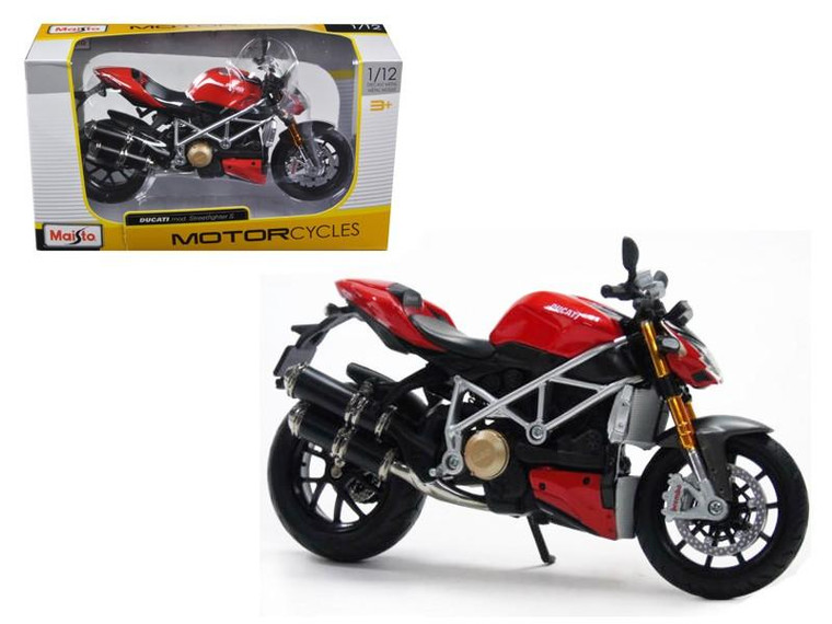 Ducati Mod Streetfighter S Motorcycle 1/12 Maisto (Pack Of 2) 31197