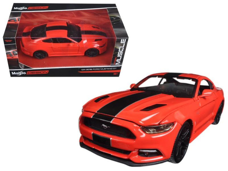 2015 Ford Mustang Gt Red "Classic Muscle" 1/24 Diecast Model Car By Maisto (Pack Of 2) 31369RD