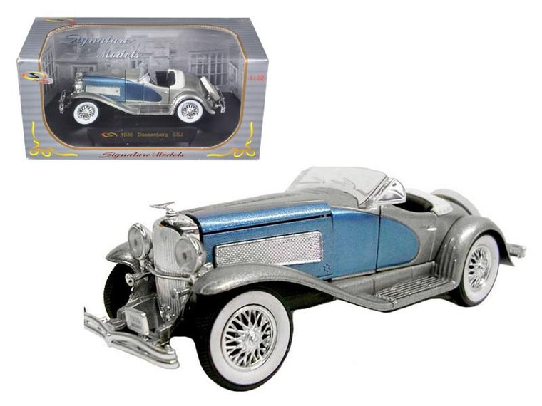 1935 Duesenberg SSJ Blue/Silver 1/32 Diecast Model Car by Signature Models 32318s