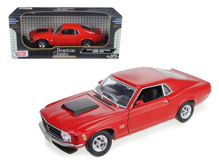 1970 Ford Mustang Boss 429 Red 1/18 Diecast Car Model by Motormax 73154r