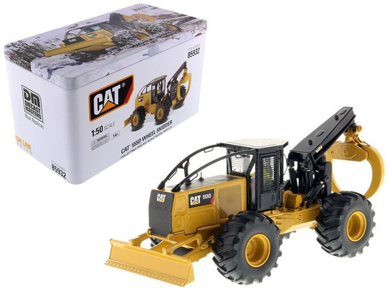 CAT Caterpillar 555D Wheel Skidder with Operator "High Line Series" 1/50 Diecast Model by Diecast Masters 85932