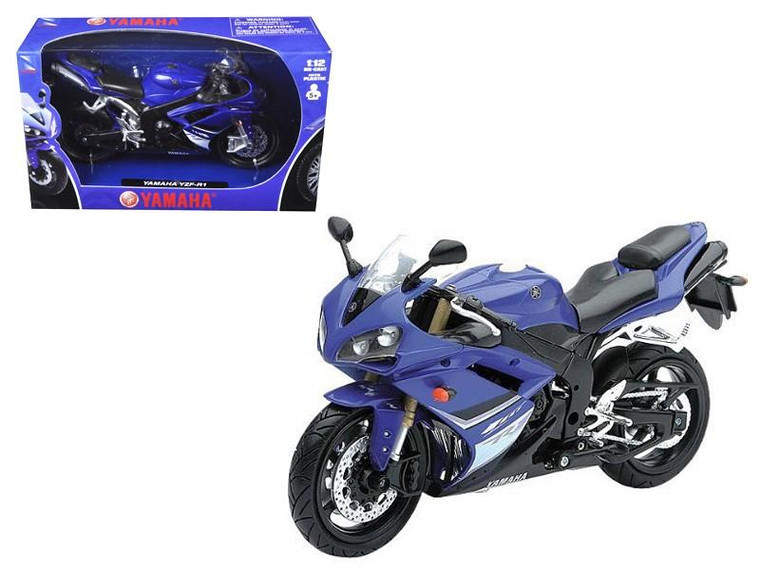 2008 Yamaha Yzf-R1 Blue Motorcycle Model 1/12 By New Ray (Pack Of 2) NR43103