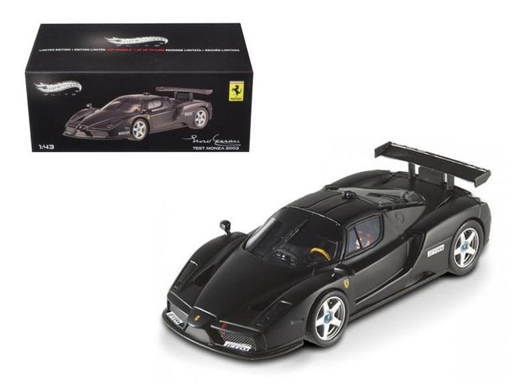 Ferrari Enzo 2003 Monza Test Car Matt Black Elite Edition 1/43 Diecast Car Model by Hotwheels X5511