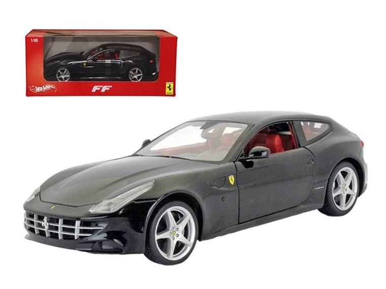 Ferrari FF Black 1/18 Diecast Car Model by Hotwheels X5526
