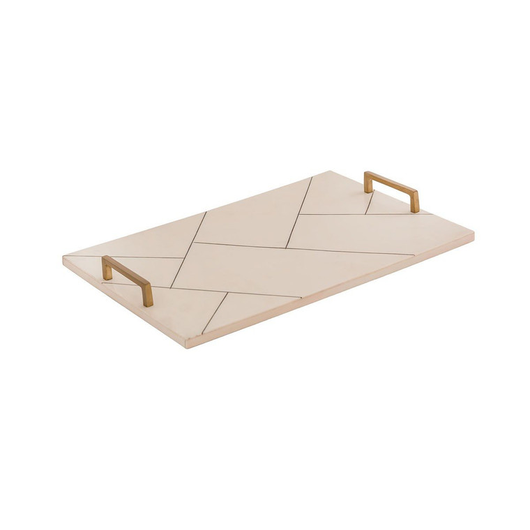 Dimond Home Houblon Tray - Off White And Gold 8903-080
