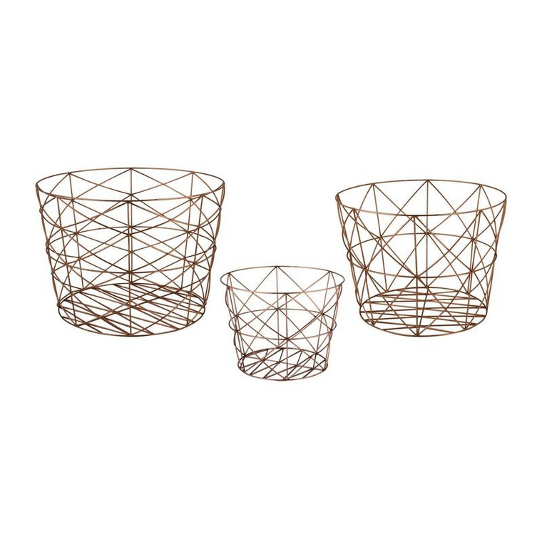 Dimond Home Nested Geometric Copper Baskets 8990-023/S3
