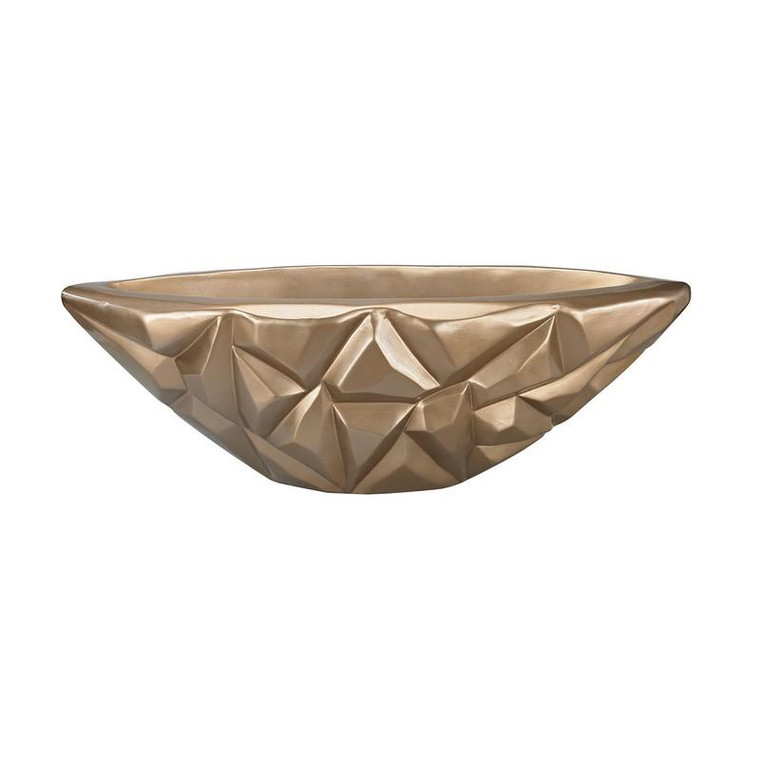 Dimond Home Qattara 10-Inch Bowl In Champagne Gold 9166-036