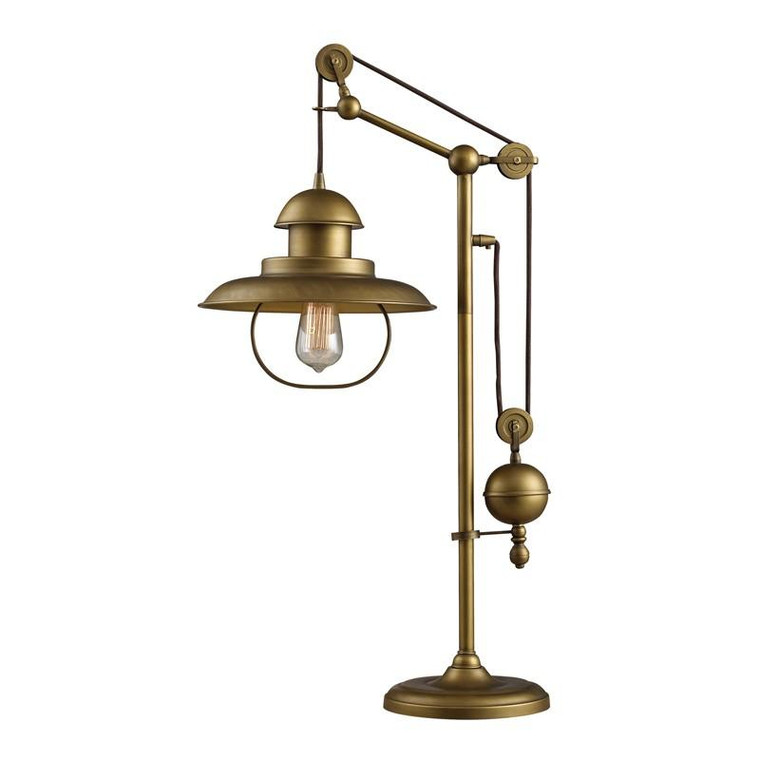 Farmhouse Table Lamp In Antique Bronze w/ Metal Shade D2252 by Dimond