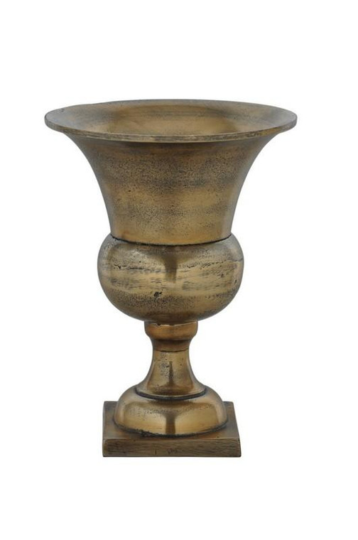 86531 DK Living Aluminum Vase - Brass Antique Patina Black Finish