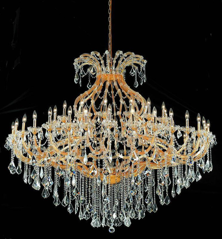 Elegant Maria Theresa 49 Light Gold Chandelier Clear Swarovski® Elements Crystal 2800G72G/SS