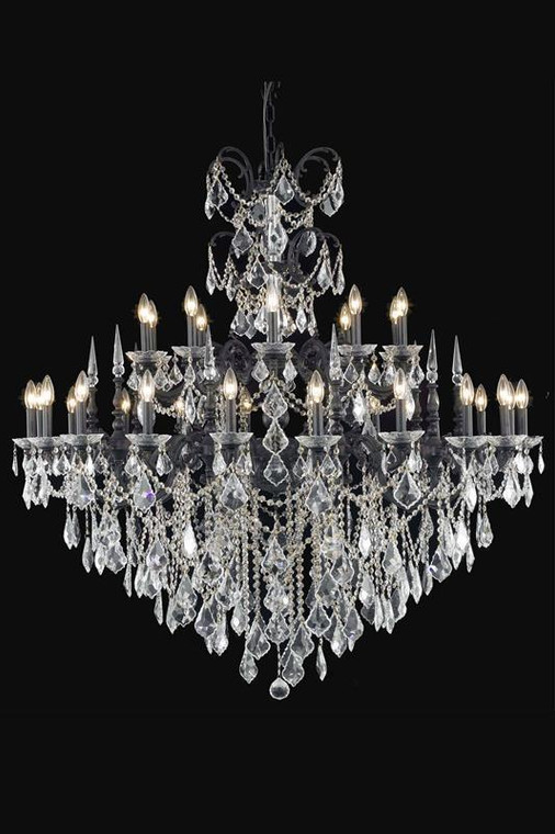 Elegant Athena 30 Light Dark Bronze Chandelier Clear Spectra® Swarovski® Crystal 9730G53DB/SA