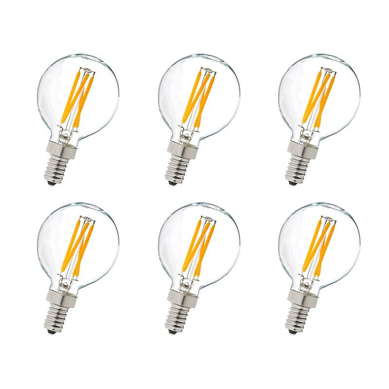 Elegant Led G14 Light Bulb, 2700K, 360°, Cri80, Etl, 3.5W, 40W Equivalent, 15000Hrs, Lm300, Dimmable, 2 Years Warranty, Input Voltage 120V 6 Pack G14LED101-6PK