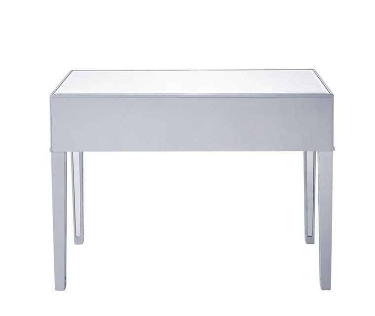 Elegant Desk 42In. W X 18In. D X 30In. H In Antique Silver Paint MF72006