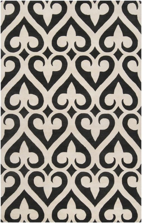 Surya Zuna Hand Tufted Black Rug ZUN-1048 - 3'3" x 5'3"