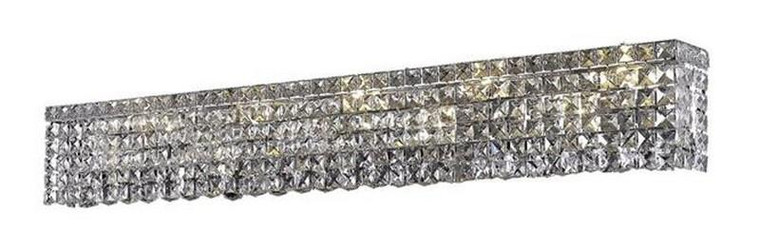 Elegant Maxime 10 Light Chrome Wall Sconce Golden Teak (Smoky) Swarovski® Elements Crystal V2033W44C-GT/SS