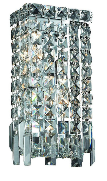 Elegant Maxime 2 Light Chrome Wall Sconce Clear Spectra® Swarovski® Crystal V2033W6C/SA