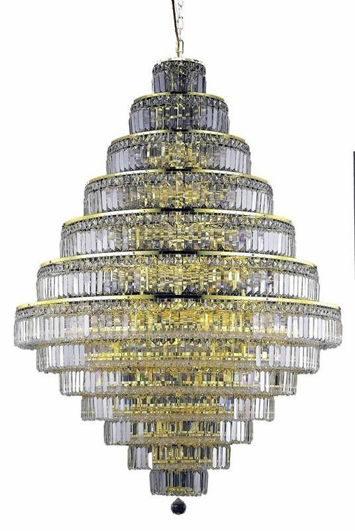 Elegant Maxime 38 Light Gold Chandelier Clear Swarovski® Elements Crystal V2038G42G/SS