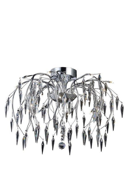 Elegant Amour 16 Light Chrome Flush Mount Clear Elegant Cut Crystal V5008F28C/EC