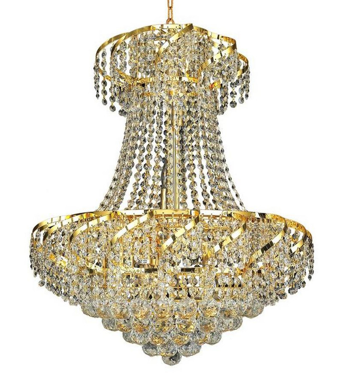 Elegant Belenus 11 Light Gold Chandelier Clear Spectra® Swarovski® Crystal VECA1D22G/SA