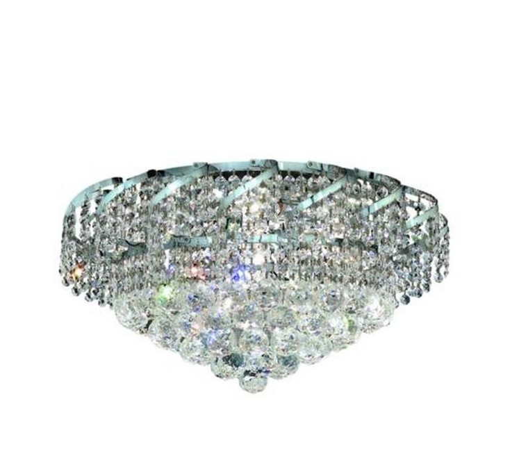 Elegant Belenus 8 Light Chrome Flush Mount Clear Spectra® Swarovski® Crystal VECA1F20C/SA