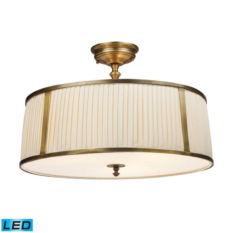 Elk Williamsport 3 Light Semi-Flush In Brass Patina - Led 11055/4-LED