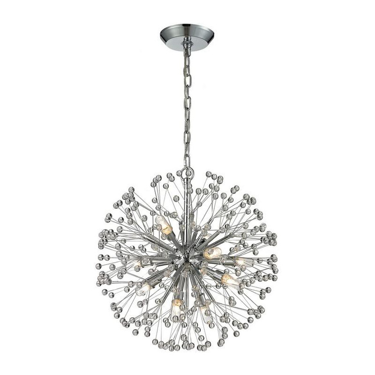 Elk Starburst 9 Light Chandelier In Polished Chrome 11545/9