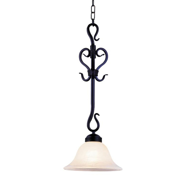 Elk Buckingham 1-Light Pendant In Matte Black w/ White Glass 251-BK