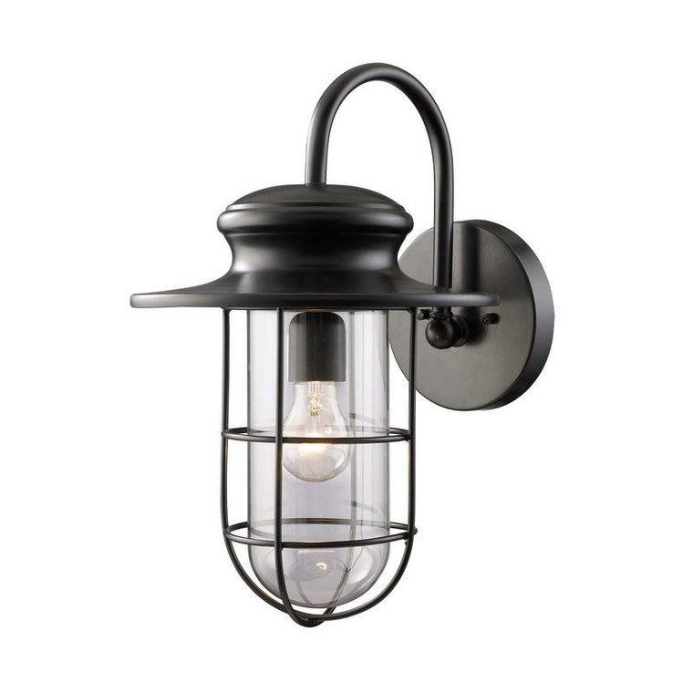 Elk Portside 1-Light Outdoor Sconce In Matte Black 42285/1