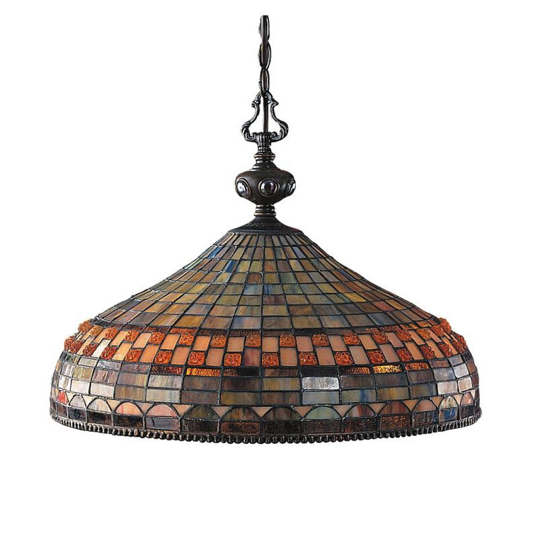 Elk Jewelstone 3-Light Pendant In Classic Bronze 611-CB Lighting