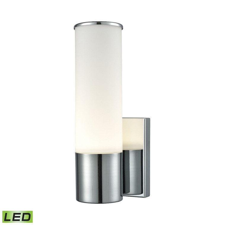 Elk Maxfield 1 Light Led Wall Sconce In Chrome And Opal Glass WSL825-10-15