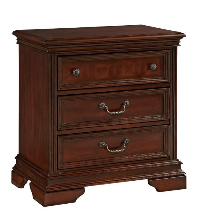 Fairfax Brown Night Stand With 3 Drawers 9350-20
