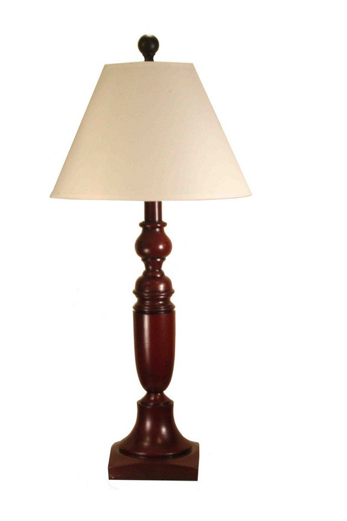 8486 Fangio 28 Inch Resin Table Lamp With Antique Red Finish