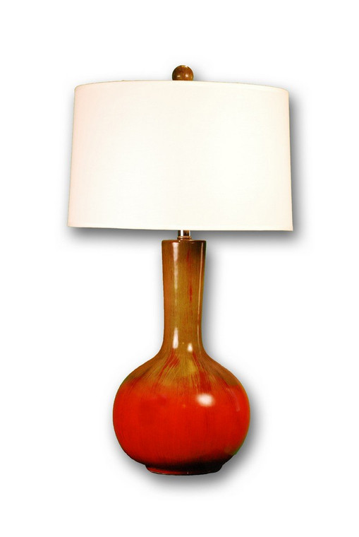 8650 Fangio 27 Inch Ceramic Table Lamp With Pumpkin Finish