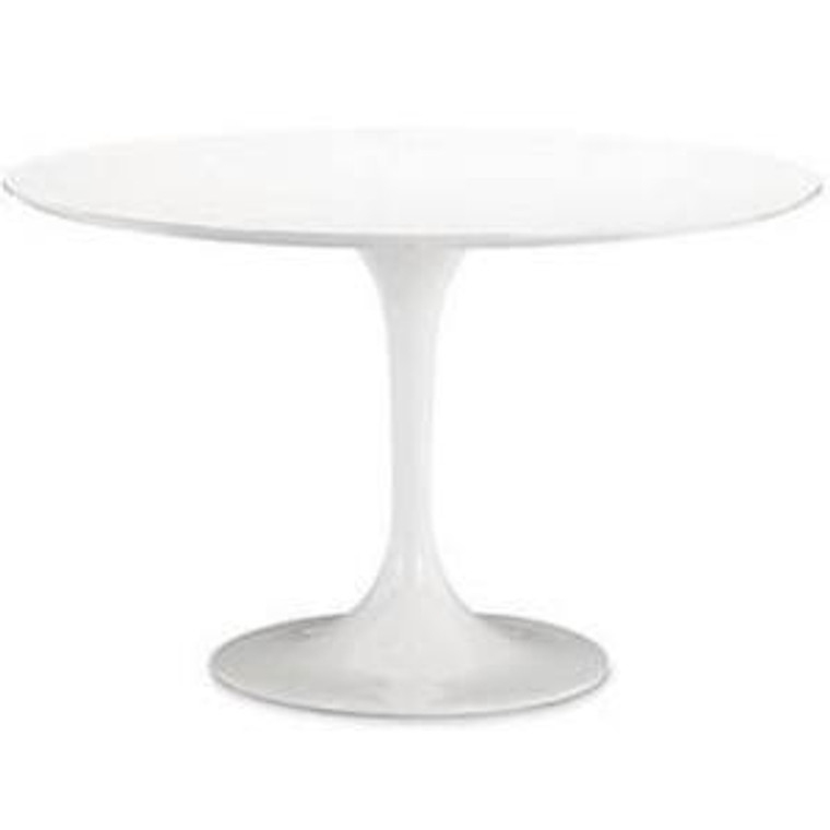 30" White Fiberglass Tulip Lippa Dining Table FMI1149 by Fine Mod