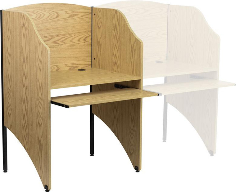 Flash Furniture Starter Study Carrel In Oak MT-M6201-OAK-GG