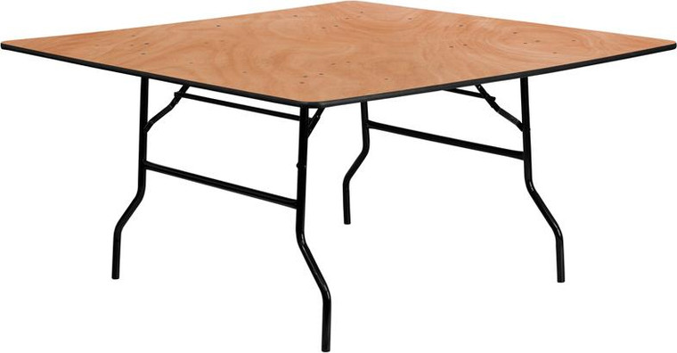 Flash Furniture 60'' Square Wood Folding Banquet Table YT-WFFT60-SQ-GG