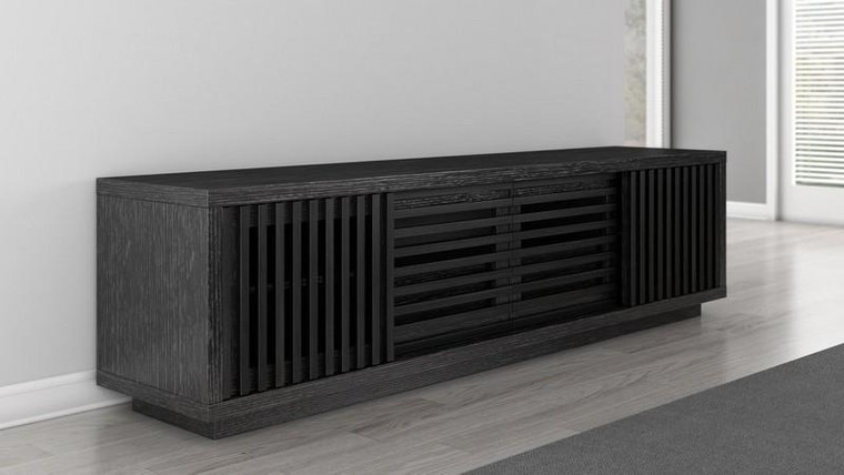 Furnitech 82" Contemporary Rustic Tv Stand Media Console For Flat Screen FT82WSEB