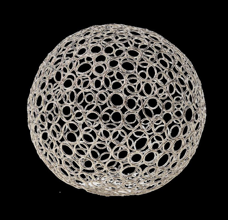 4"D Metal Circle Wire Ball - Silver (Pack Of 4) 38034-4 by Gold Leaf