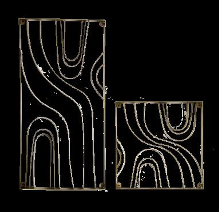 Metal Wood Grain Panel - Antique Brass (Pack Of 2) 38060 by Gold Leaf