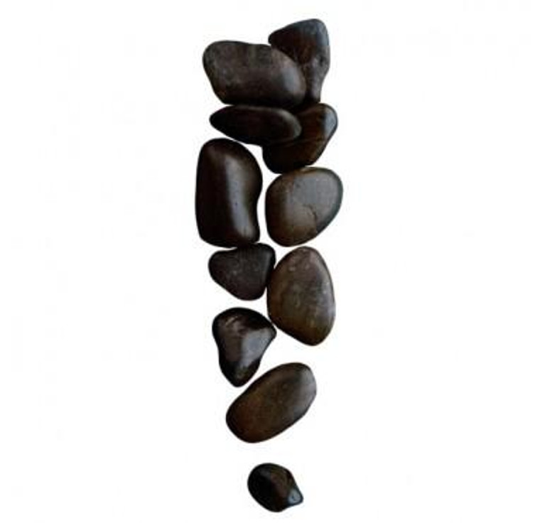 Black Polished Rocks, 1" (Pack Of 12) 4328-B by Gold Leaf