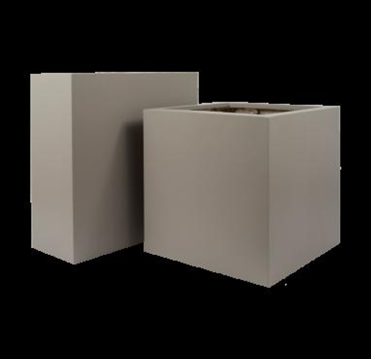 Square Fiberglass Planters - Grey FG2932 by Gold Leaf