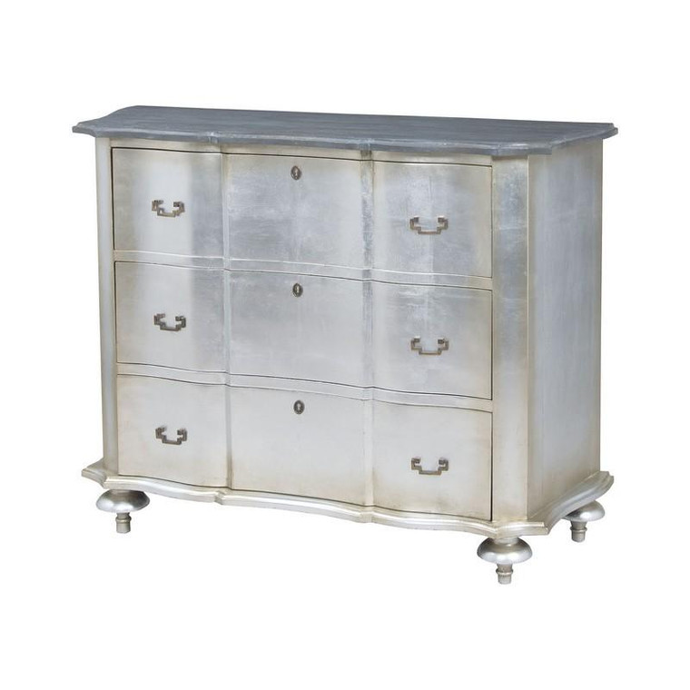 Petite Duchess Chest In Antique Silver Leaf And Smoke 6415505