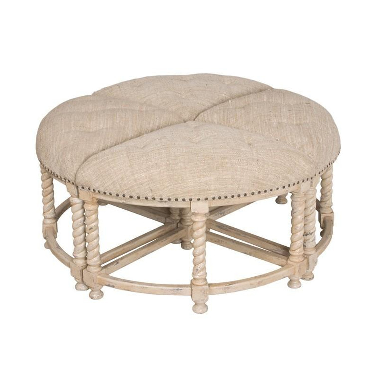 Guild Master Ottoman Tufted Table 650004S