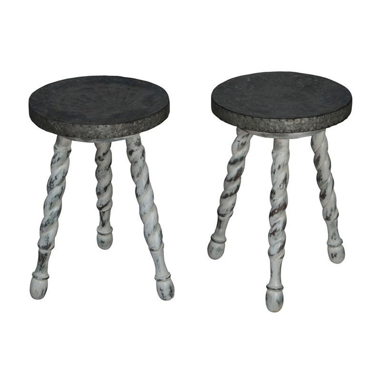 Guild Master Waterfront Barley Twist Stools Set Of 2 654526S