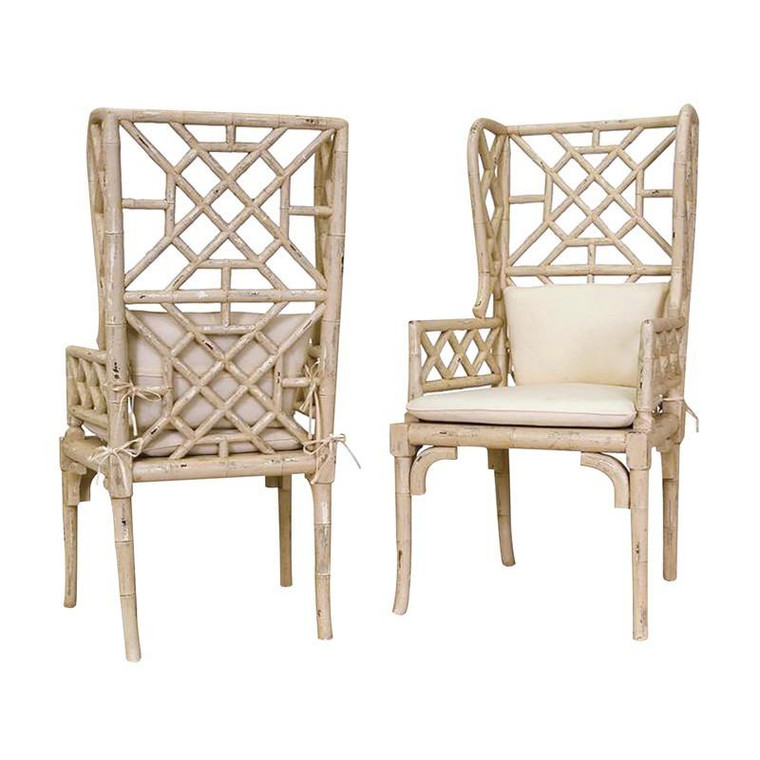 Guild Master Bamboo Wing Back Chair 657530PCR