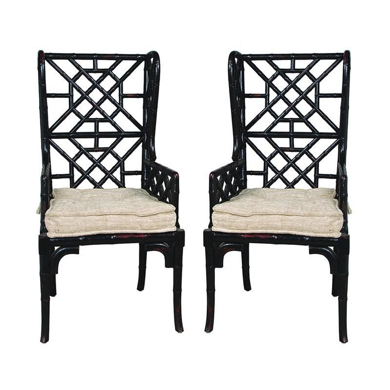 Guild Master Bamboo Wing Back Chair 659522PWMLB
