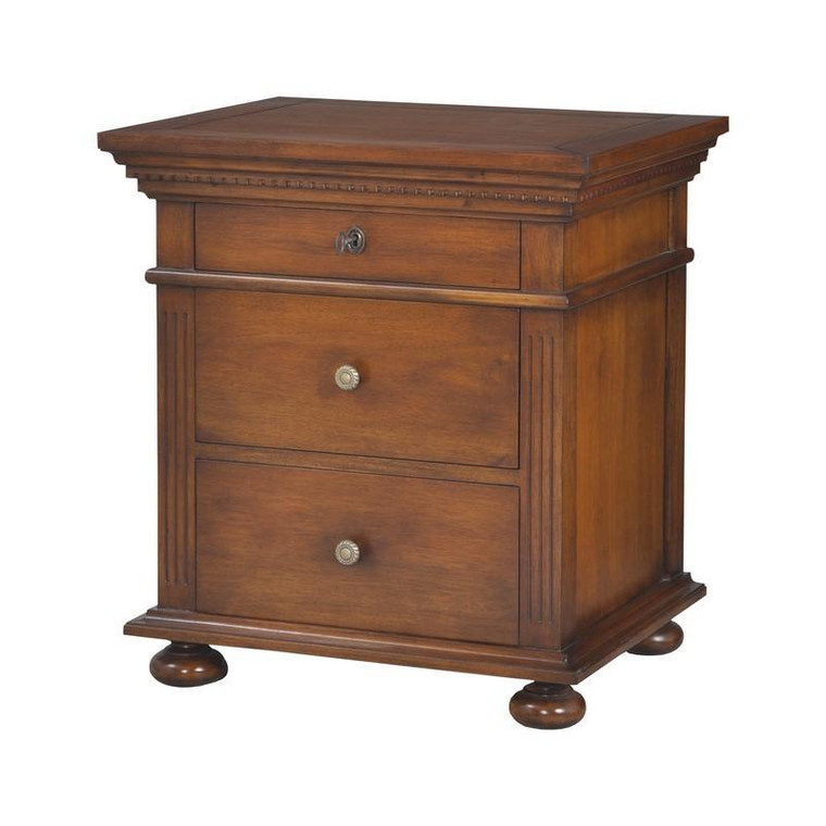 Guild Master 3 Drawer Nightstand In Woodlands Stain 7011-251