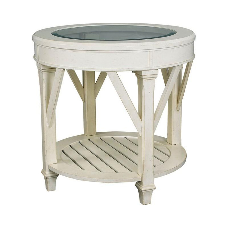 Hammary Furniture Promenade White Round End Table T20018-T2001835-11