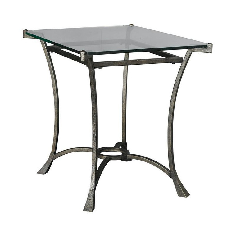 Hammary Iron Rectangular End Table With Glass Top T30026-T3002620-00R